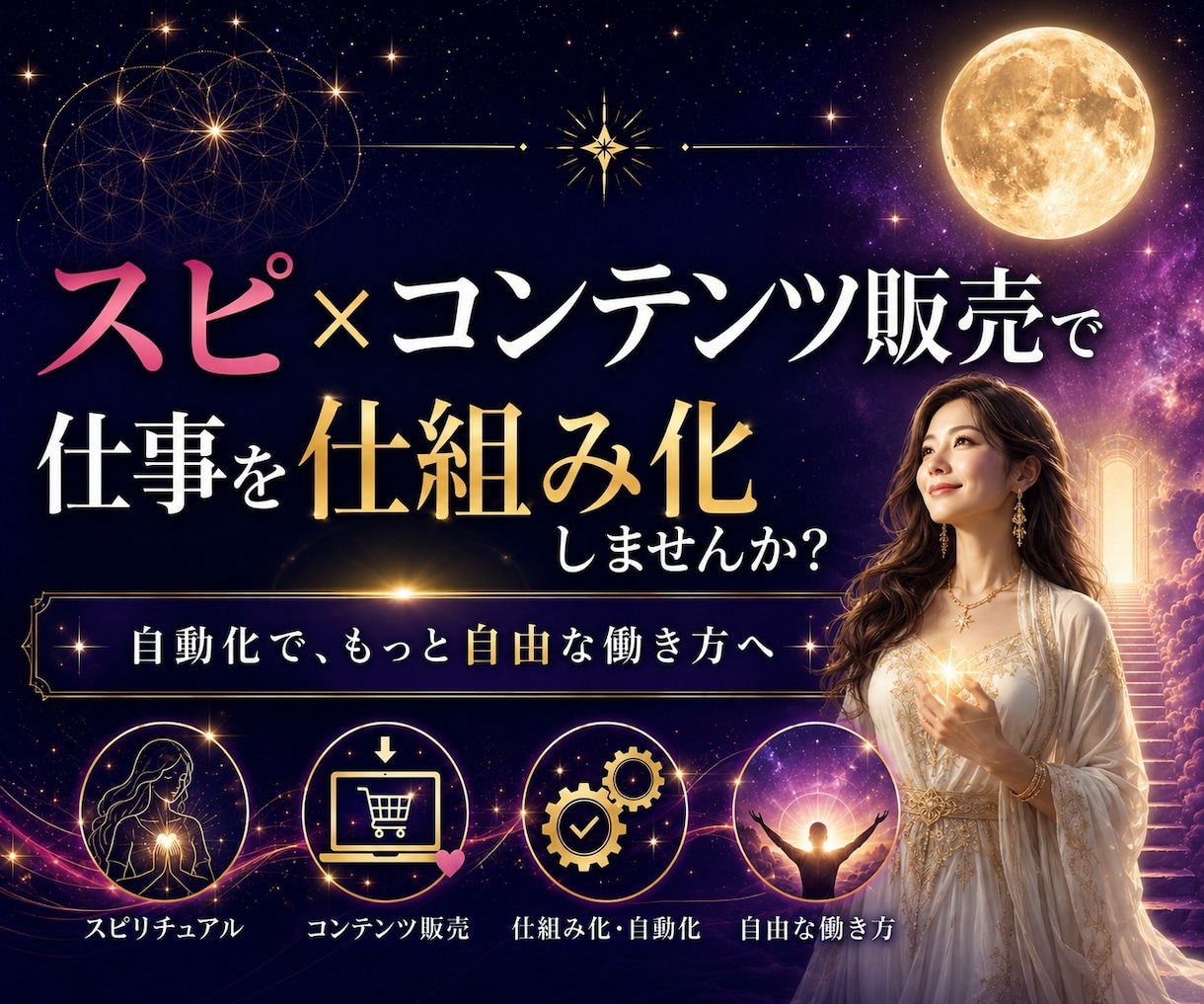 AI×スピリチュアルで副業を仕組み化します スピリチュアル × コンテンツ販売のためのガイド イメージ1