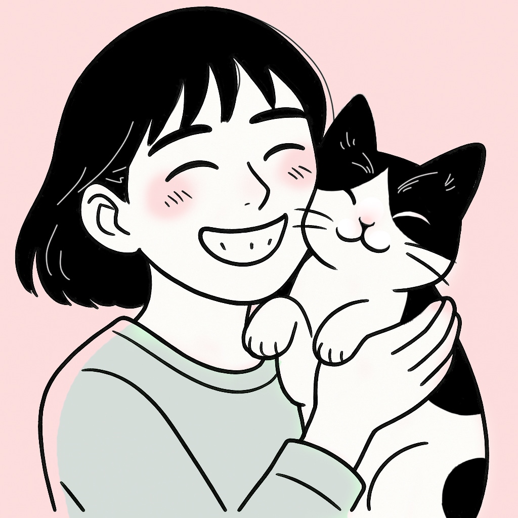 あなたと大切な“うちのコ”との似顔絵作成します あたたかい【日常の一コマ】を心をこめて描きます イメージ1