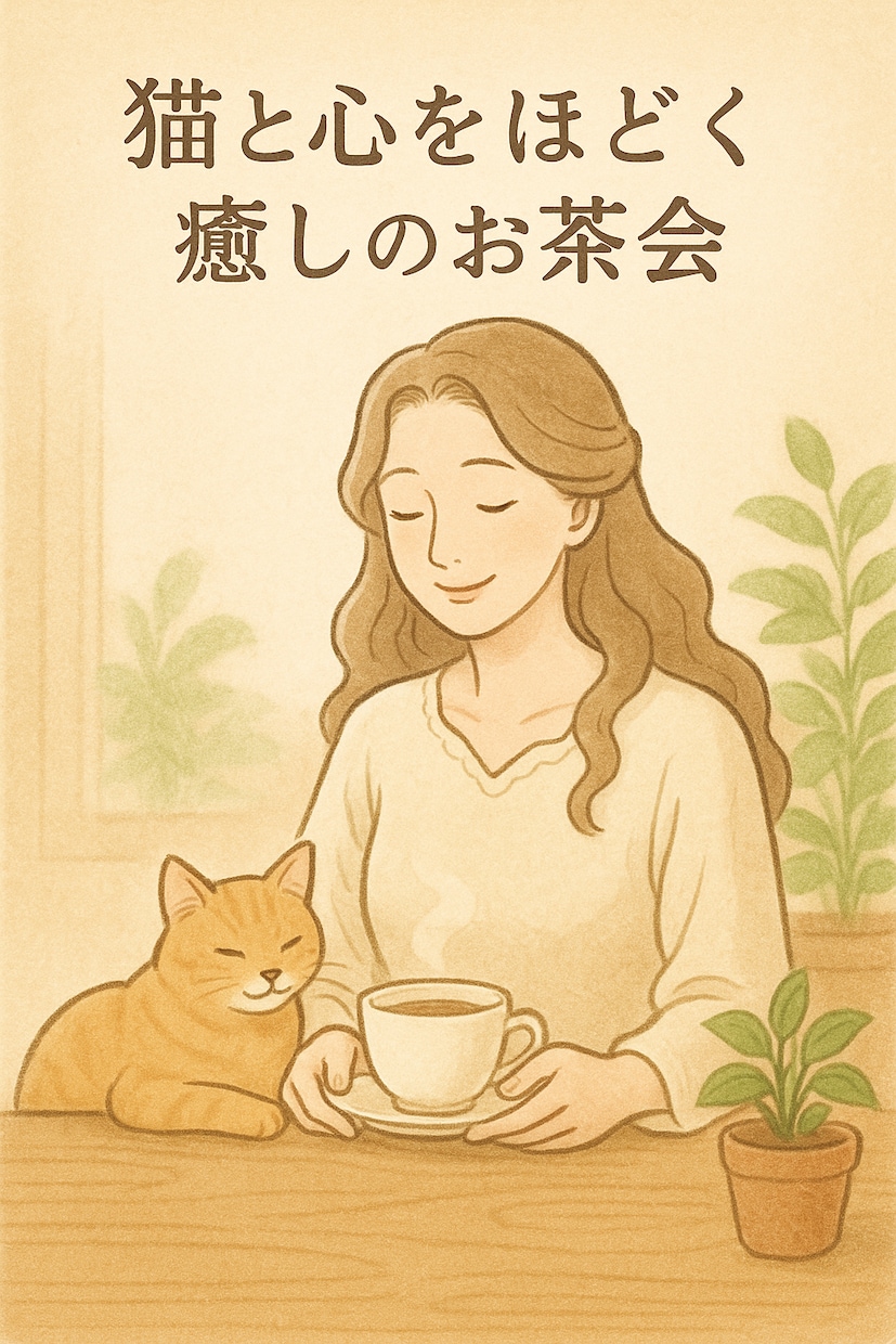 猫と心をほどく癒しのお茶会をします 猫と一緒に心ほぐれる癒しの時をどうぞ イメージ1