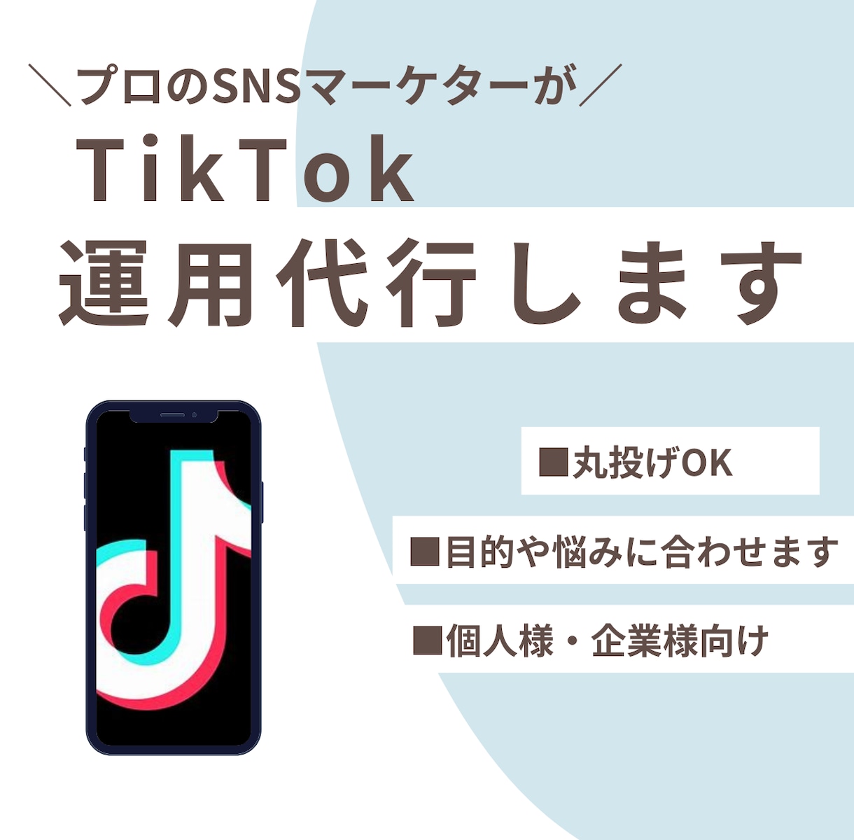 TikTokの運用代行をします プロのSNSマーケターがTikTok運用代行をいたします！ イメージ1