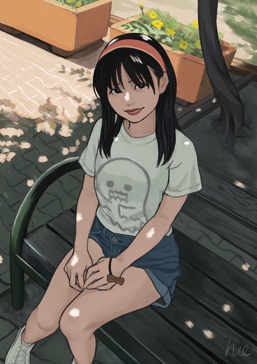 可愛くてエモーショナルな女の子のイラストを描きます 肖像画のようなアップの絵から風景こみの全身イラストも描きます イメージ4