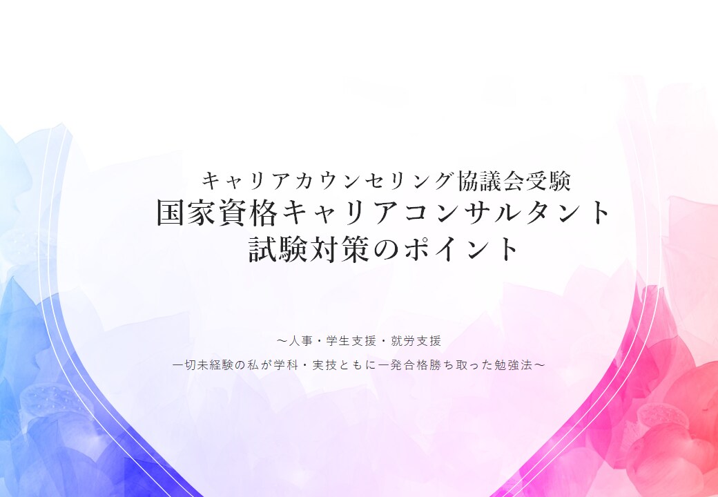 実務経験0でも一発合格キャリコン勉強ノート売ります ＜学科・実技をフルカバー＞勉強を始めたばかりの方にもおすすめ イメージ3