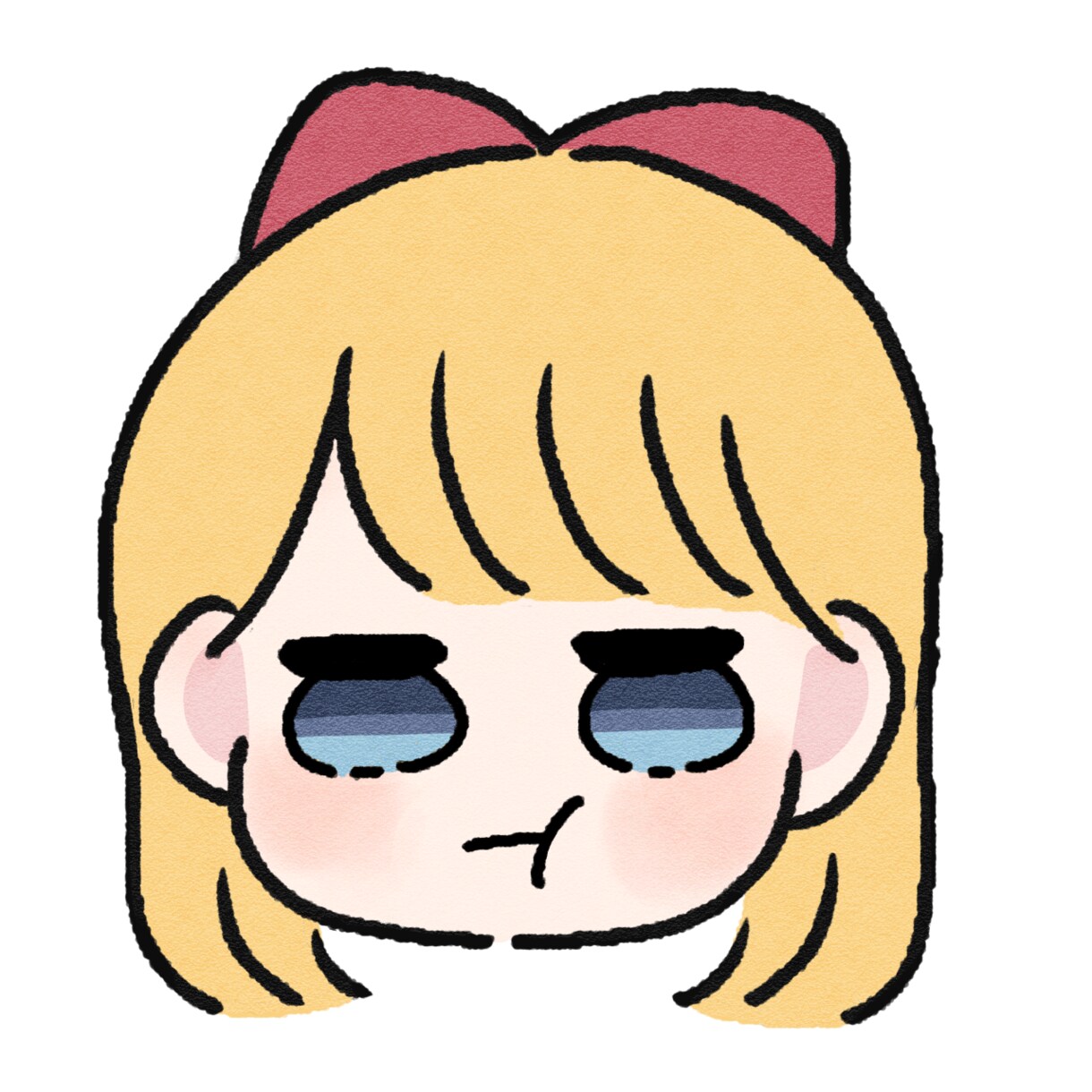 商用利用◎表情違い５点セット★ミニアイコン描きます ゆる可愛い★表情オーダーOK！ブログやSNSにおすすめ◎ イメージ4