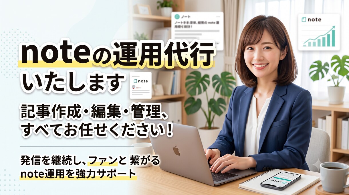 noteの運用代行いたします 読まれるnoteの運用代行お引き受けします イメージ1