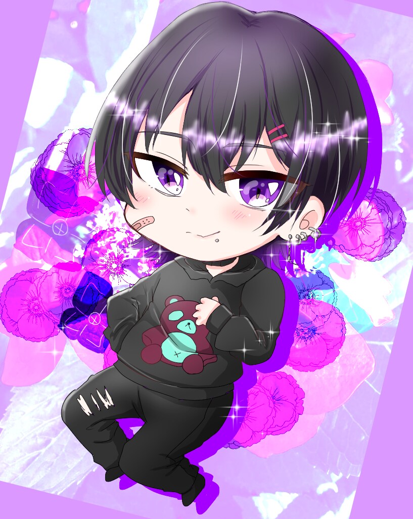 ミニキャラ(デフォルメ)イラストを作成致します もちもちキラキラのデフォルメイラスト！アイコンやグッズに！ イメージ3