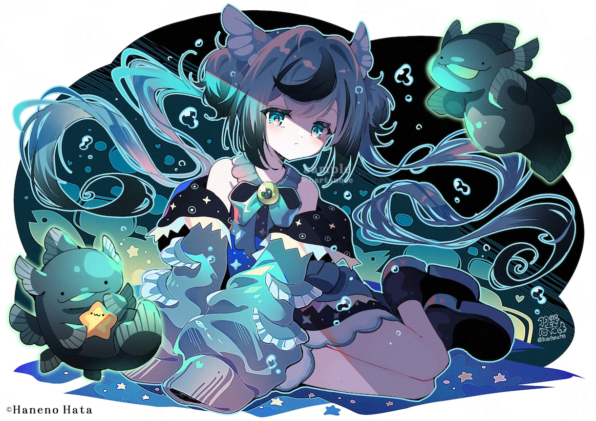 ソシャゲとコラボ気分！ソシャゲ風イラスト描きます 珍しい作風が目を惹く！グッズや動画サムネにも相性⭕️ イメージ4