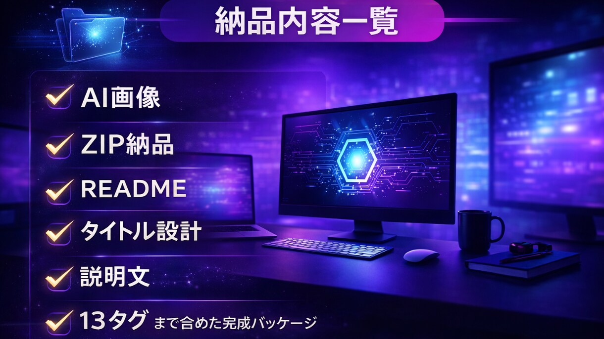 AIデジタル商品を販売できる形で制作します 画像からZIP納品まで丸ごと対応 イメージ2