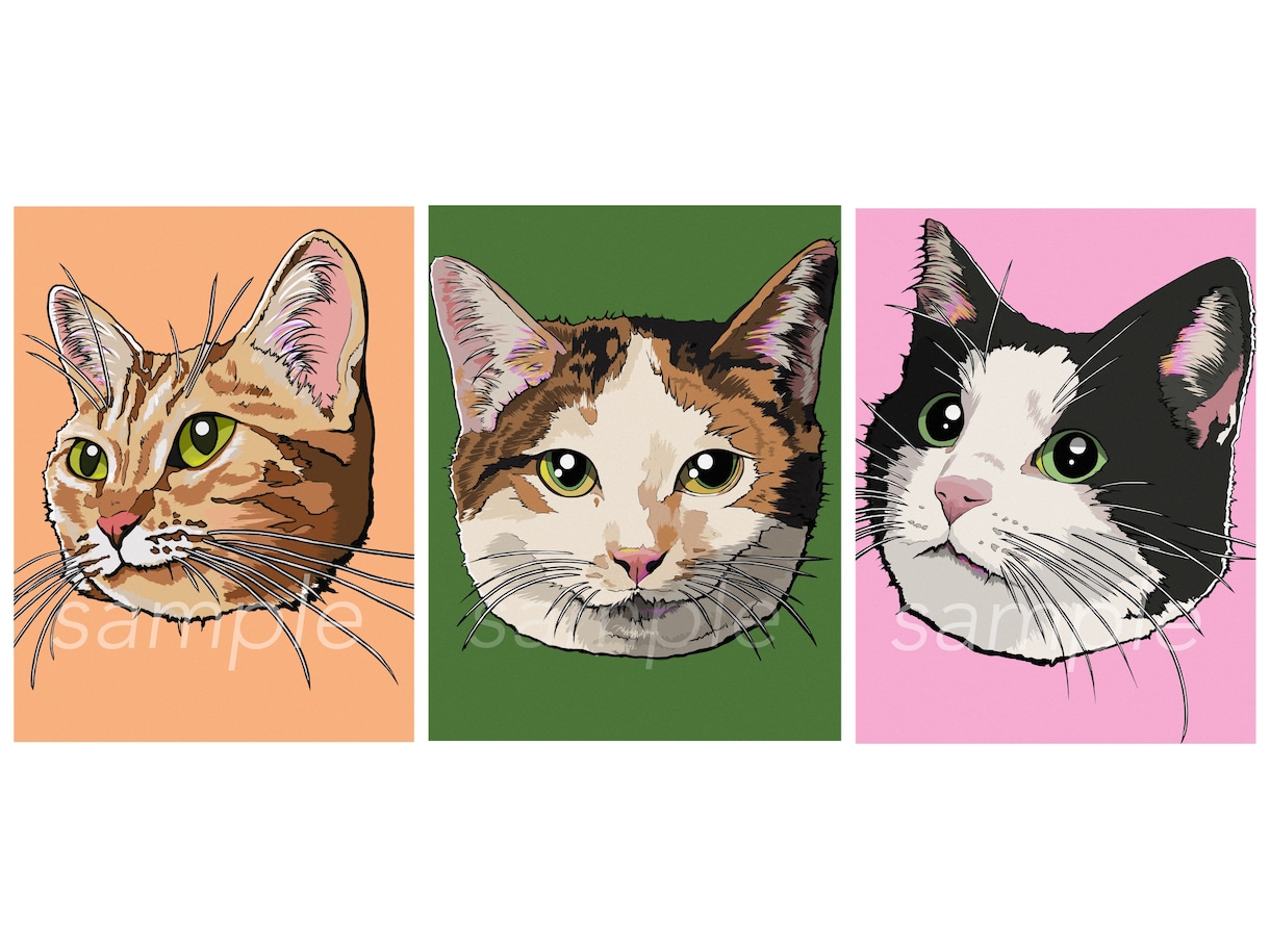 そっくりお洒落！ペット・動物の似顔絵描きます SNSアイコン／プロフィール／プレゼント／インテリアなどに◎ イメージ8