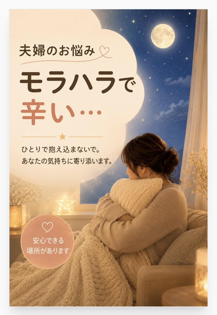 誰にも言えない夫婦のお悩みお聴きします ⭐️秘密厳守⭐️モラハラ？発達障害？否定ゼロ❤️安心相談 イメージ3