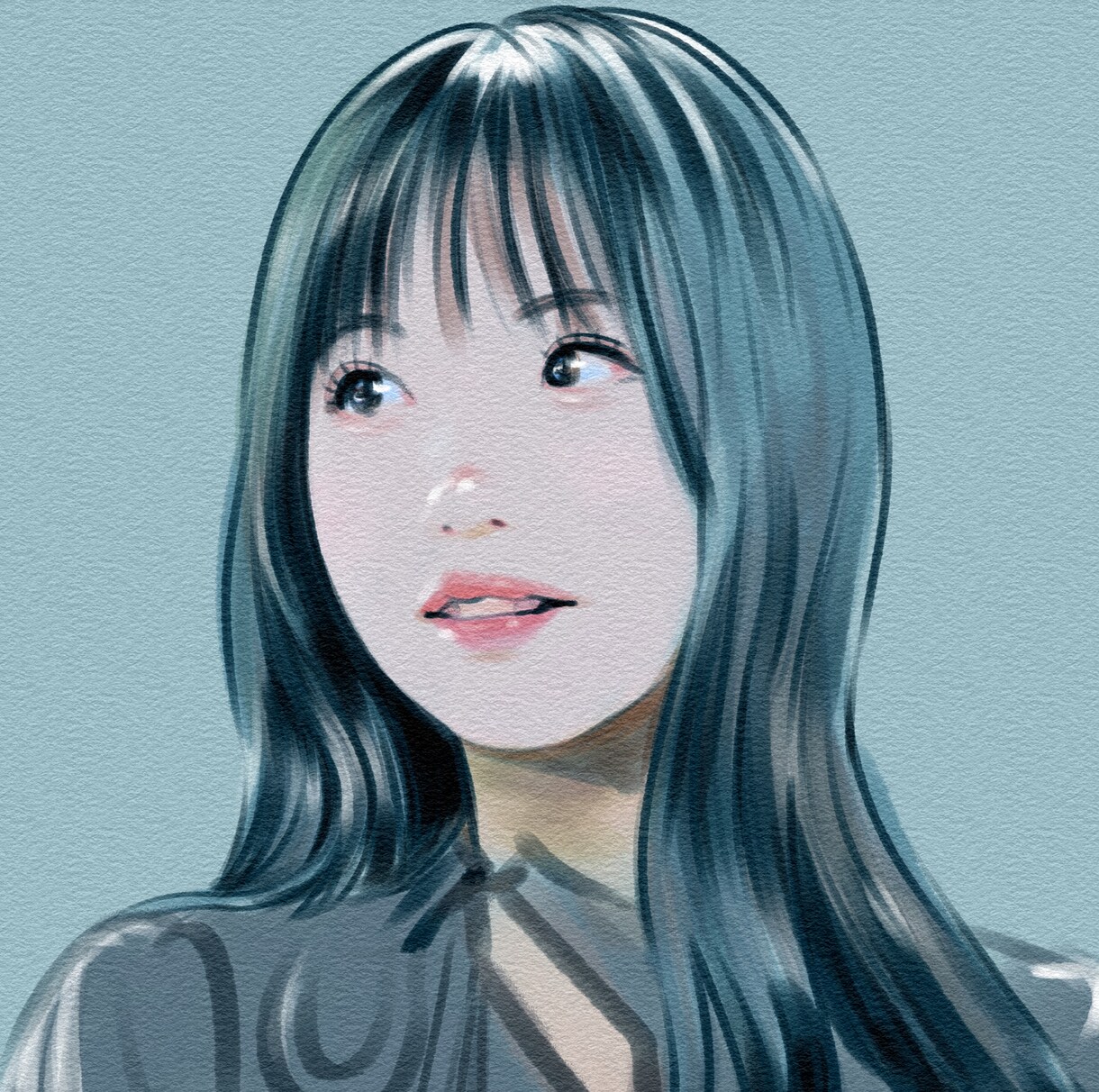 キャンバスのような質感のある似顔絵を描きます シックで温かみのある落ち着いたイラストをどうぞ。 イメージ7