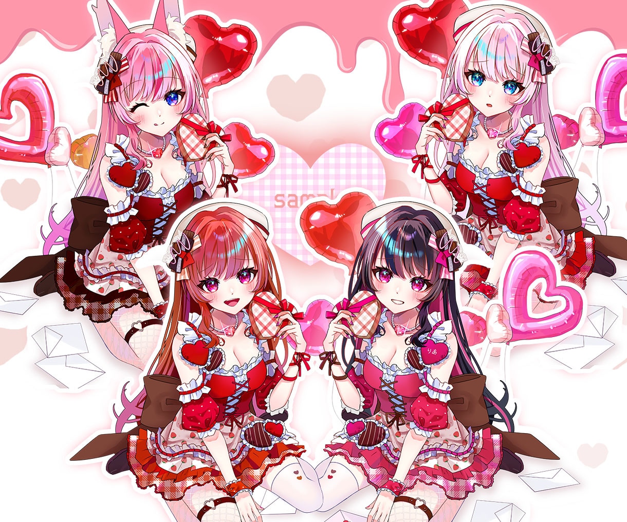 最短当日！IRIAM◎チョコメイドイラスト描きます 配信にも！メイド風衣装のキャラクターを即納でお書きします イメージ7