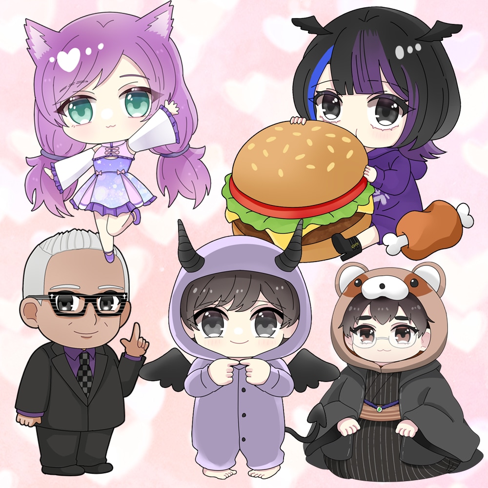 全身3500円！実写も◎SDミニキャラ制作します グッズやアイコンなどに【Vtuber/実写/配信】 イメージ5