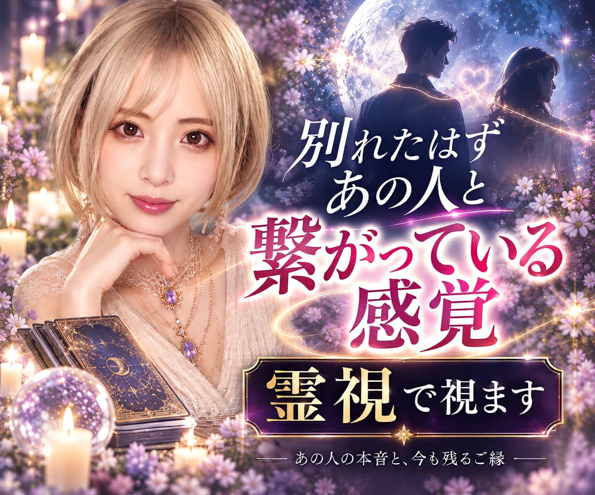 別れたはずあの人と繋がっている感覚/霊視で視ます まだ側にいる気がする…これは執着？ご縁？心に残る消えない想い イメージ1