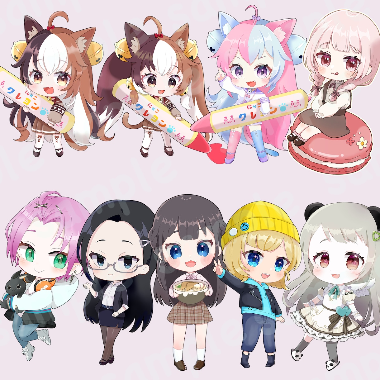 可愛いSDイラスト作成します グッズ制作用や配信用のサムネにちょい足し出来るイラストです！ イメージ3