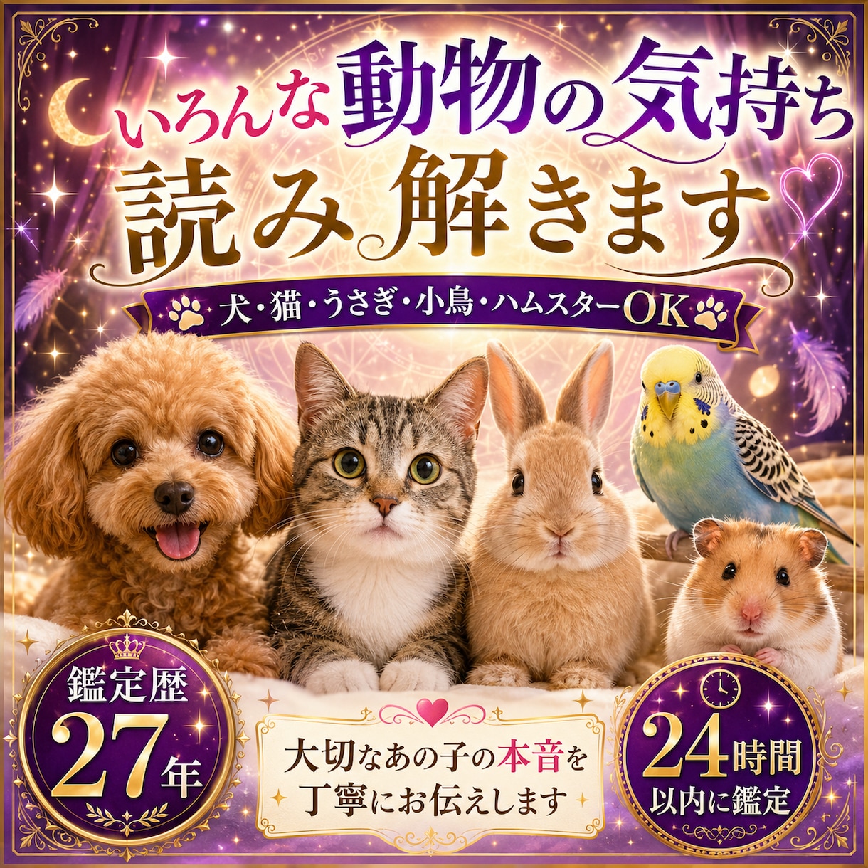 霊感霊視で大切なペットの気持ちを読み取ります 言葉にできないあの子の本音・あなたへの想いをお伝えします イメージ3