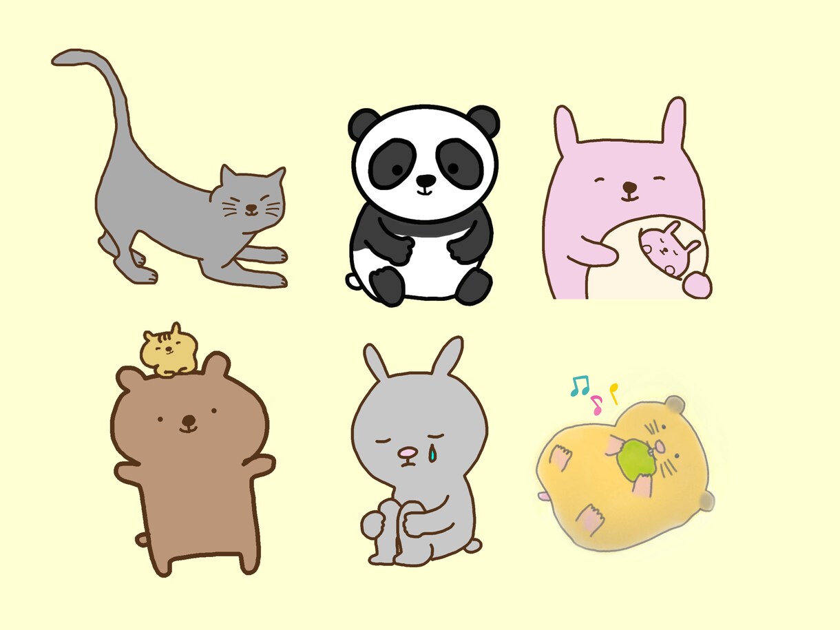 あなたの好きなゆるかわアニマル描きます ゆるかわアニマルをアイコンや挿絵に♡ イメージ5