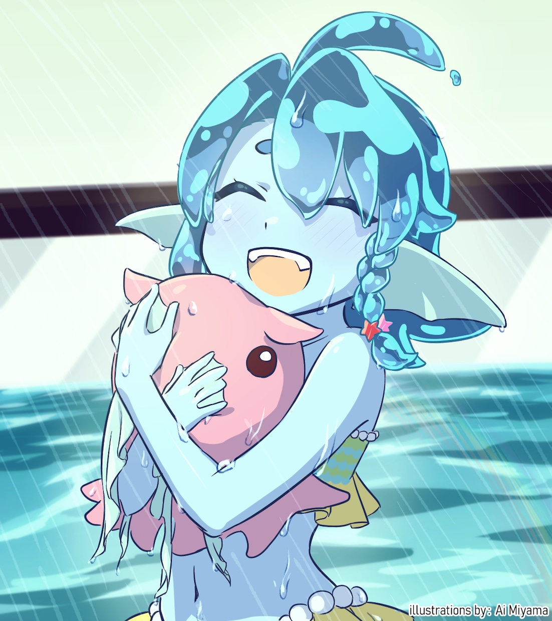活動者さん向け！夏っぽいイラスト描きます 水中・水着・人魚化等…夏のグッズやおはV・おやVなどに☆ イメージ3