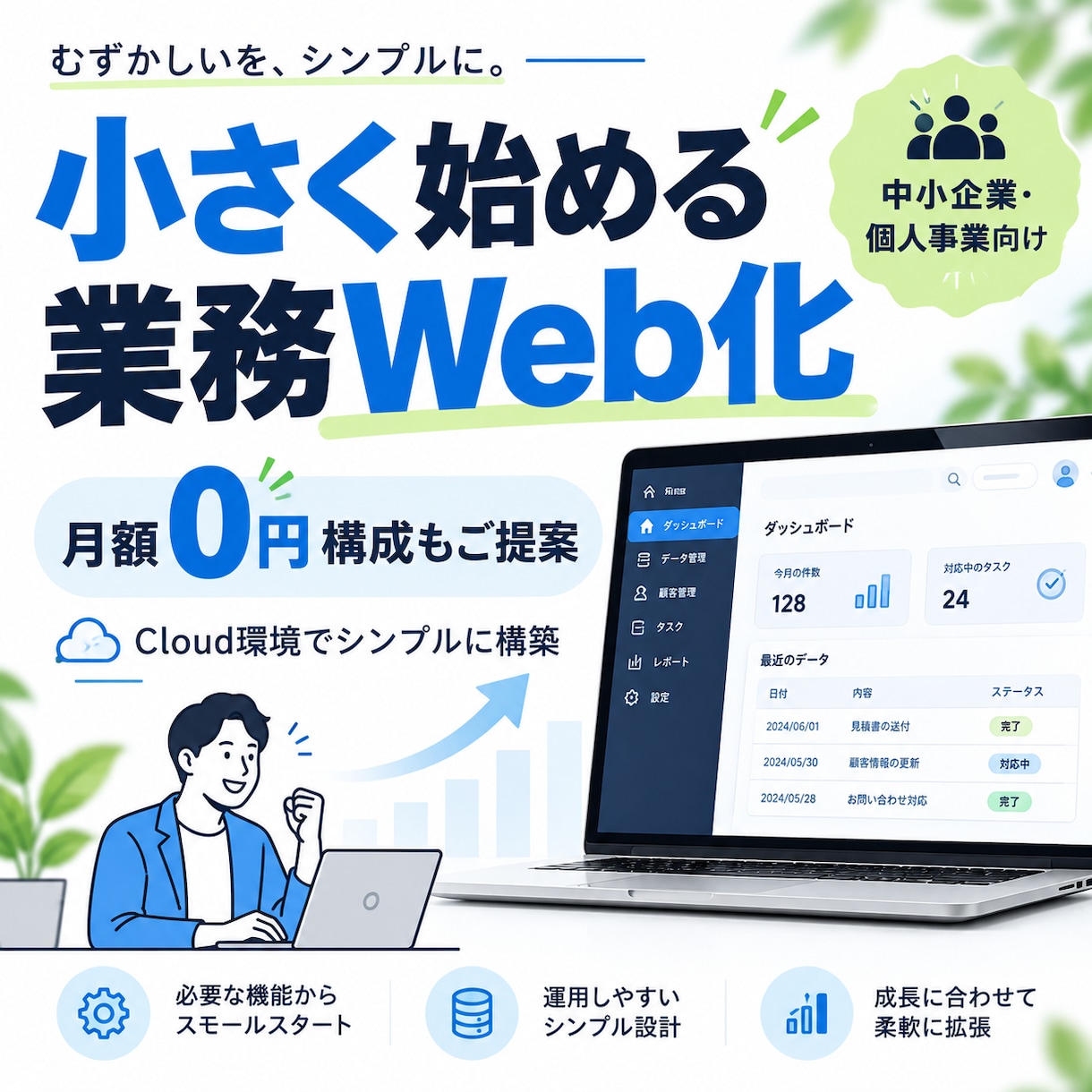 Excel管理をWebシステム化します 顧客・案件・在庫管理をもっと簡単に イメージ3