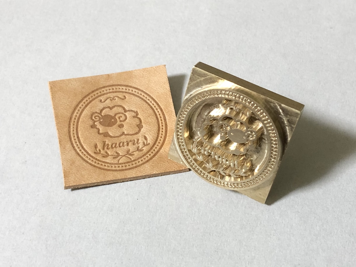 真鍮刻印を作成！押し印、焼印できます レザークラフト、木工焼印等で自分のオリジナルロゴが欲しい方 イメージ3