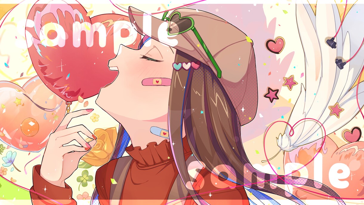 歌ってみた・動画サムネイル用のイラストを描きます 目を惹く可愛いイラストを制作します。お気軽にご相談ください！ イメージ9