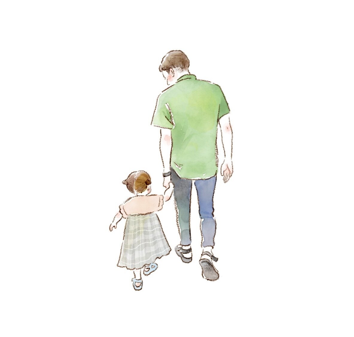優しい水彩タッチの似顔絵描きます 色鉛筆と水彩風の優しいタッチでおしゃれな似顔絵を描きます◎ イメージ3