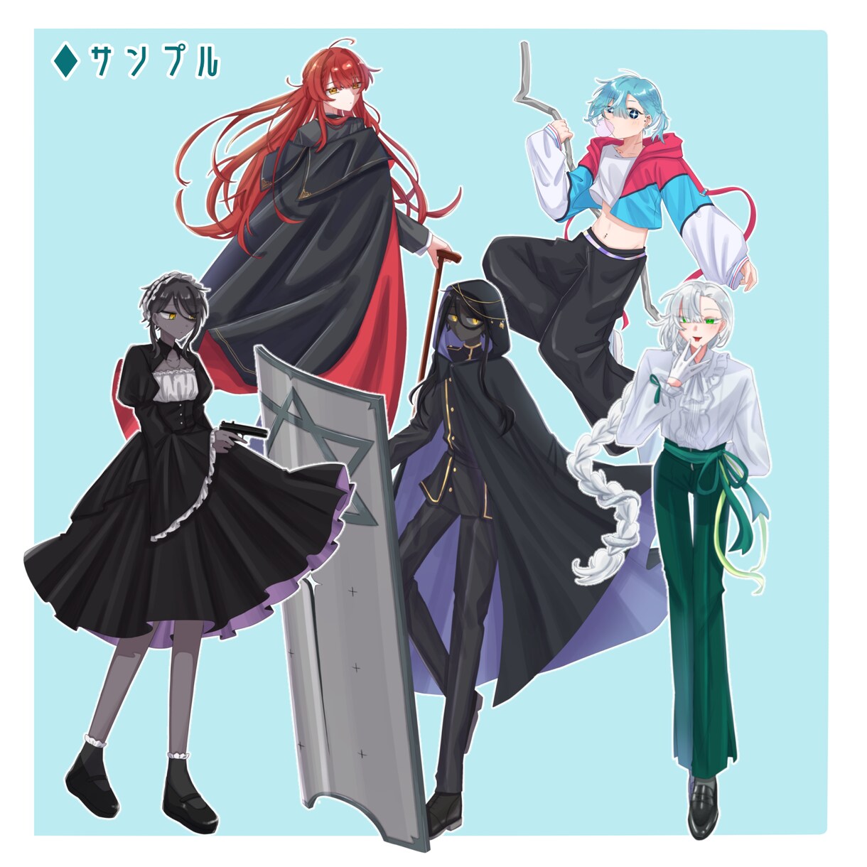 TRPG・ゲーム用の立ち絵製作致します 中性的な男性やかわいい女の子などお任せ下さい イメージ3