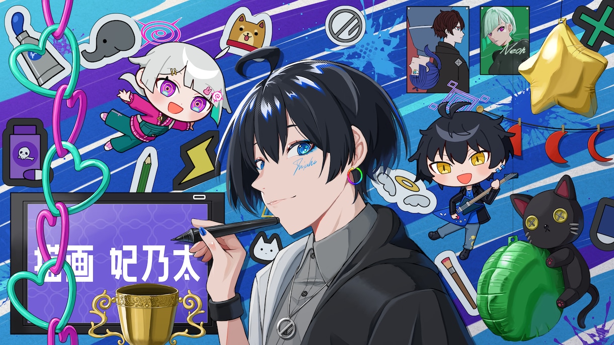 アイコンなど、イラスト全般お描きします かっこかわいいキャライラスト！※版権キャラも受け付けます イメージ4