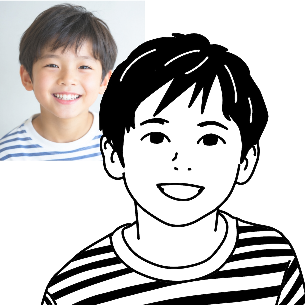 芸人が描く。シンプル＆お洒落な似顔絵作成します SNSアイコン・名刺に！「その人らしさ」をスッキリ形にします イメージ5