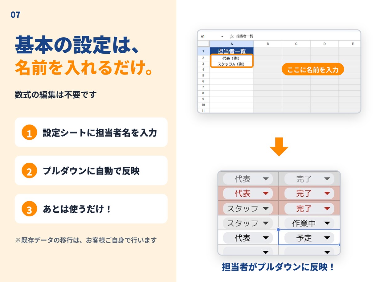 スマホ対応！顧客・作業管理スプレッドシート作ります 月額ゼロ！5,000円でサクッと始める業務管理 イメージ7