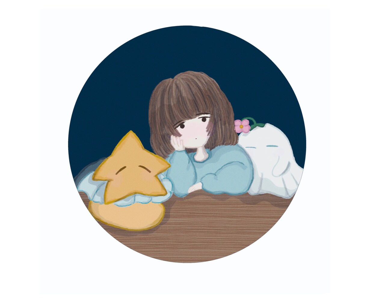 SNSのアイコンのイラストを制作します 優しい世界観のアイコンをお作りいたします イメージ8