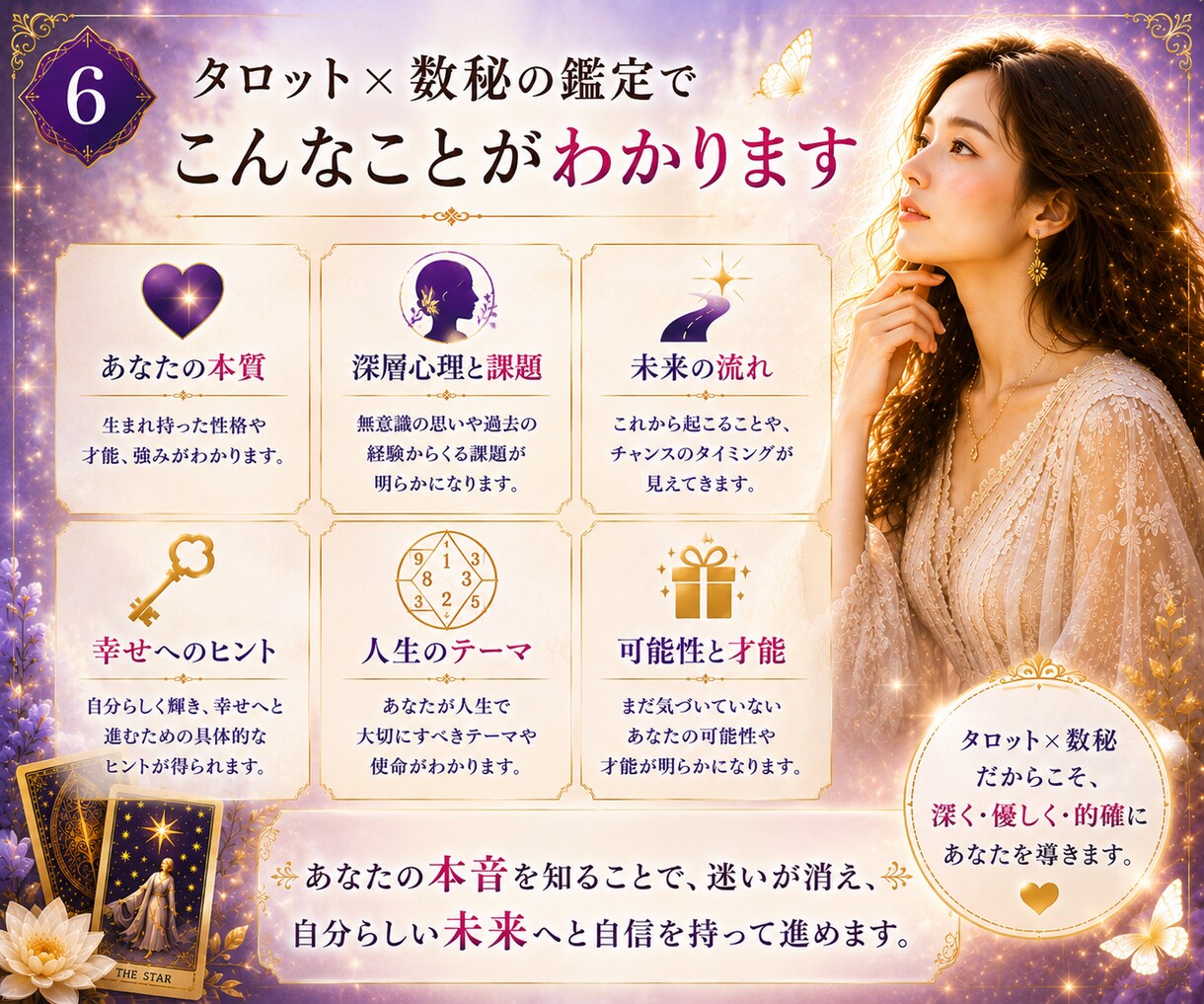 この恋どうする？本音とこれからを読み解きます 本音とこれからが見えて、安心して無理のない一歩を選べます イメージ6
