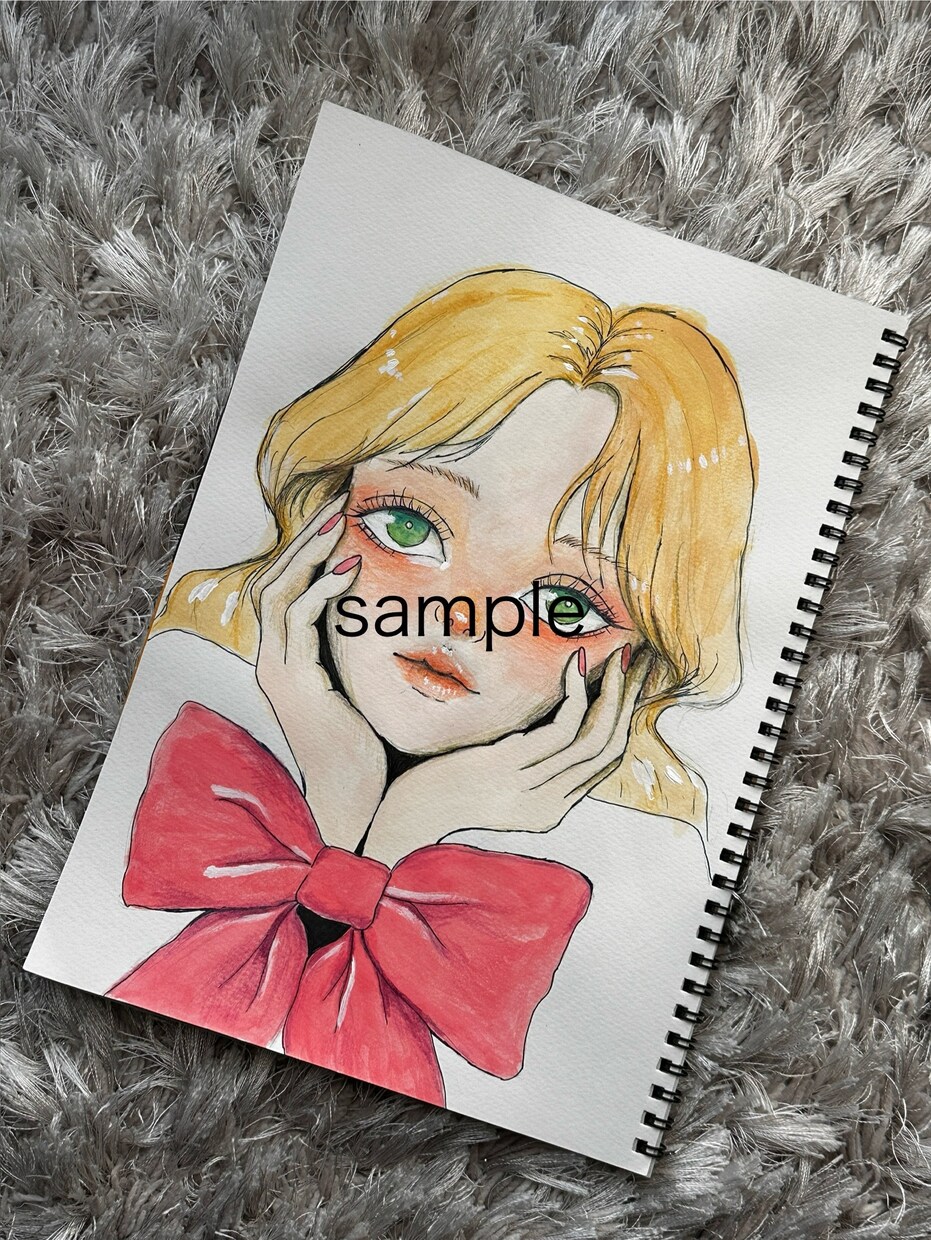 透明水彩×繊細タッチ。世界観のある美少女を描きます 「ふんわり、でも印象に残る一枚を」透明水彩で、丁寧に描きます イメージ3
