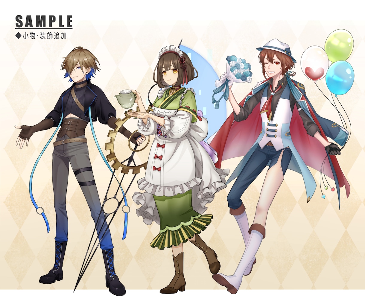 TRPG・ゲーム等に◆魅力的な立ち絵を制作します 小さな子供から異種族、ご老人までご相談くださいませ！ イメージ5