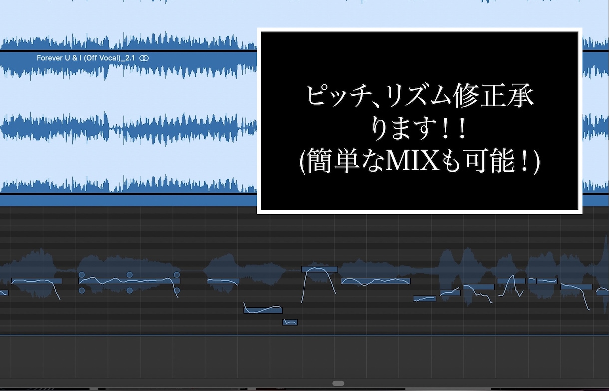 ボーカル・楽器のピッチ・リズム修正承ります 簡単なMixも可能！歌ってみた初めての方も大歓迎 イメージ1