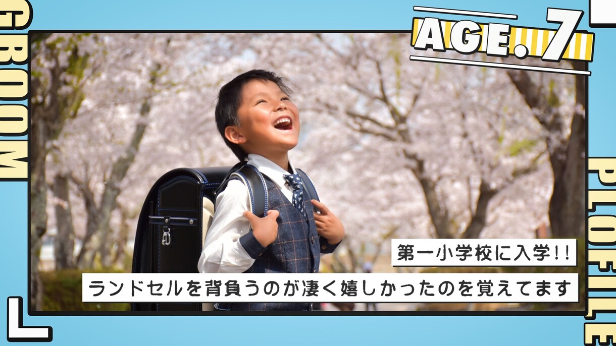 プロが作成!!結婚式のＯＰ動画を制作します ポップでかわいい!世界に１つだけのプロフィールムービー!! イメージ3