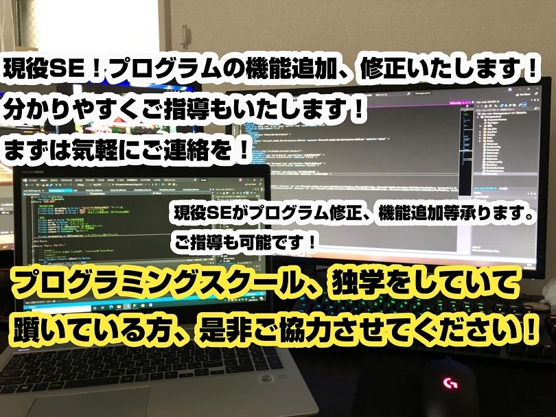 プログラミングの指導をいたします 現役SEがわかりやすく理解できるまで解説いたします！ イメージ1