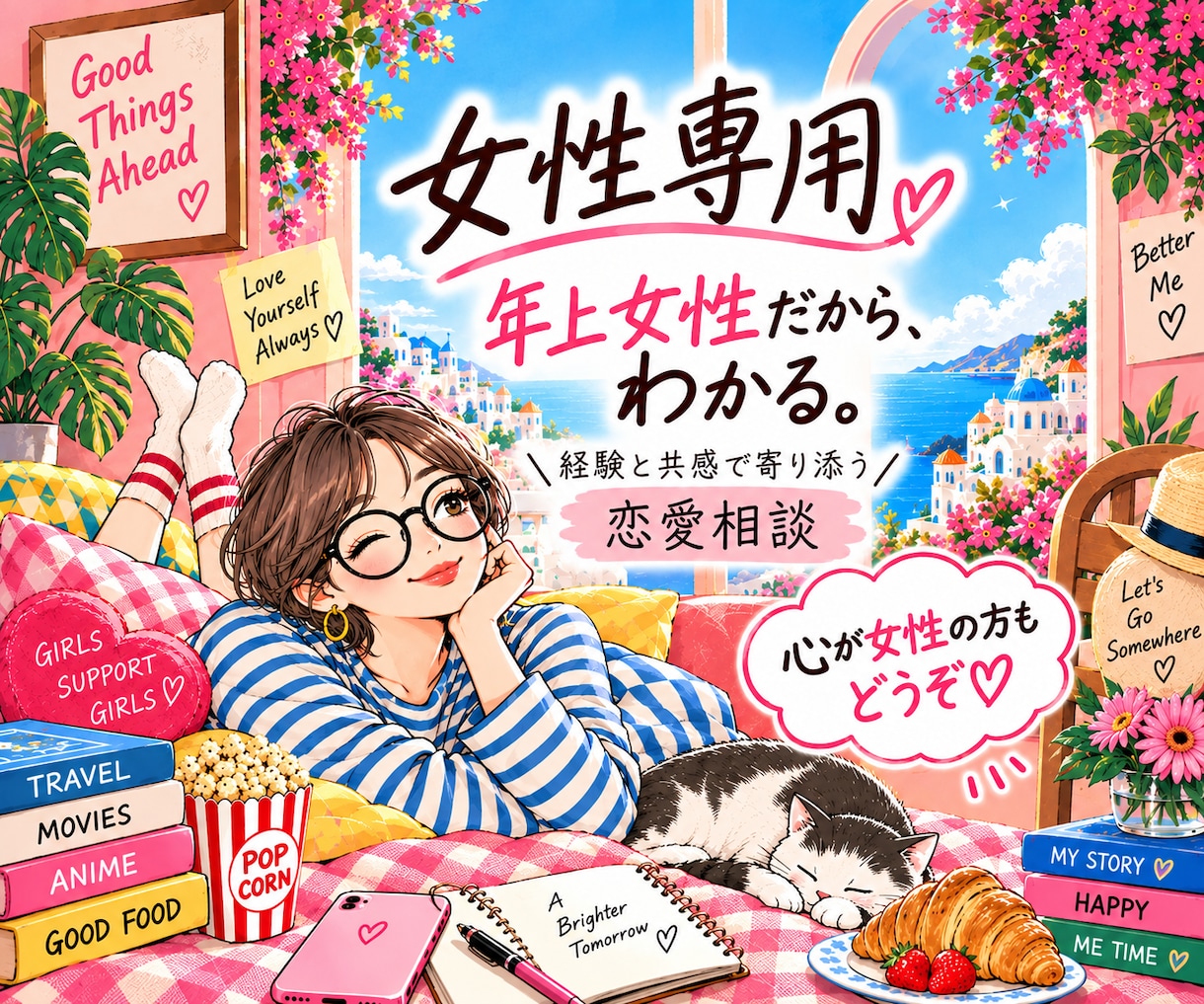 女性専用(心が女性の方も)✨恋愛問題一緒に考えます 解決脳でリアル親身な人生恋愛カウンセリング✨年上女性に頼って イメージ1