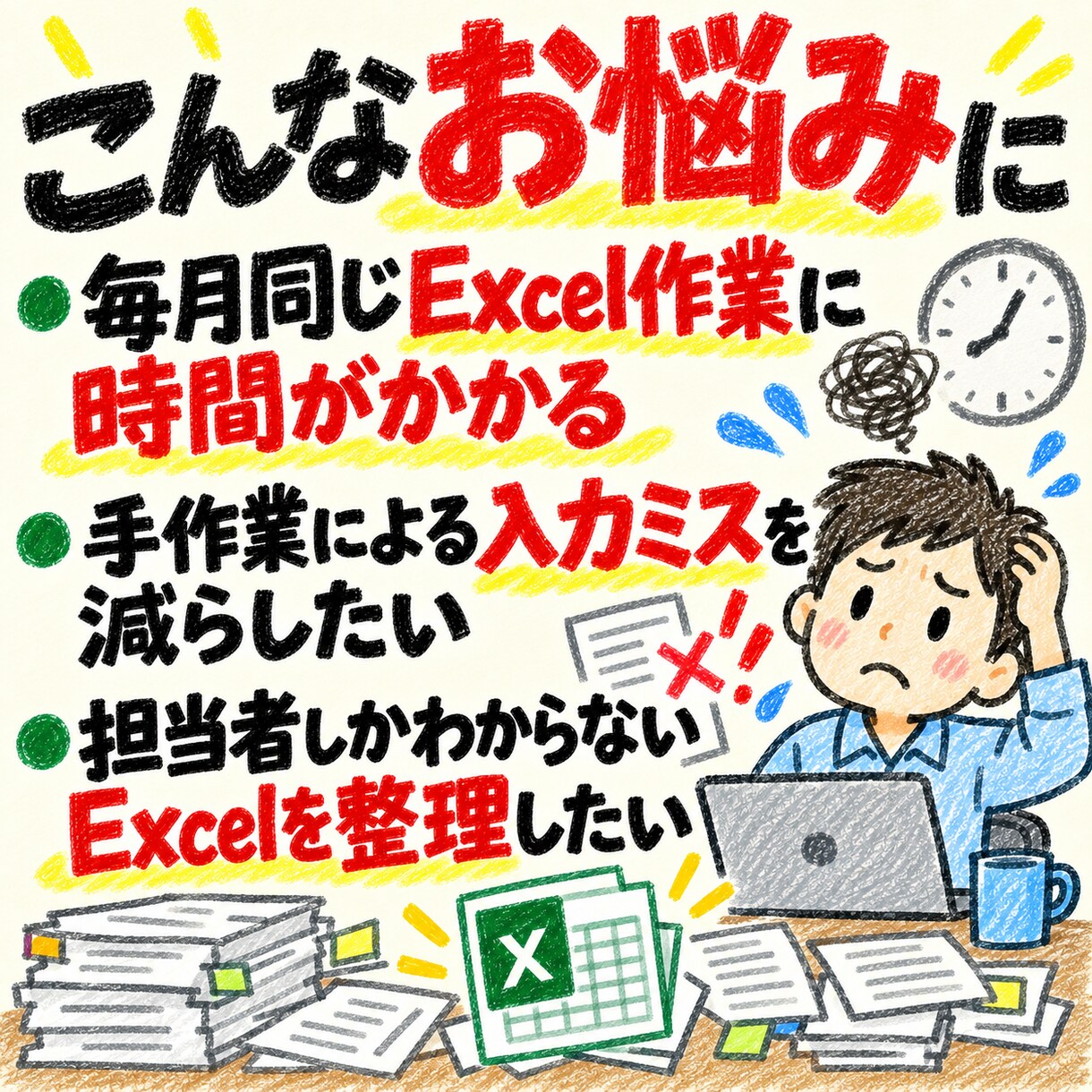 Excelの繰り返し作業を自動化・改善します コピペ・転記・集計のムダを減らし、毎日の作業をもっとラクに イメージ4
