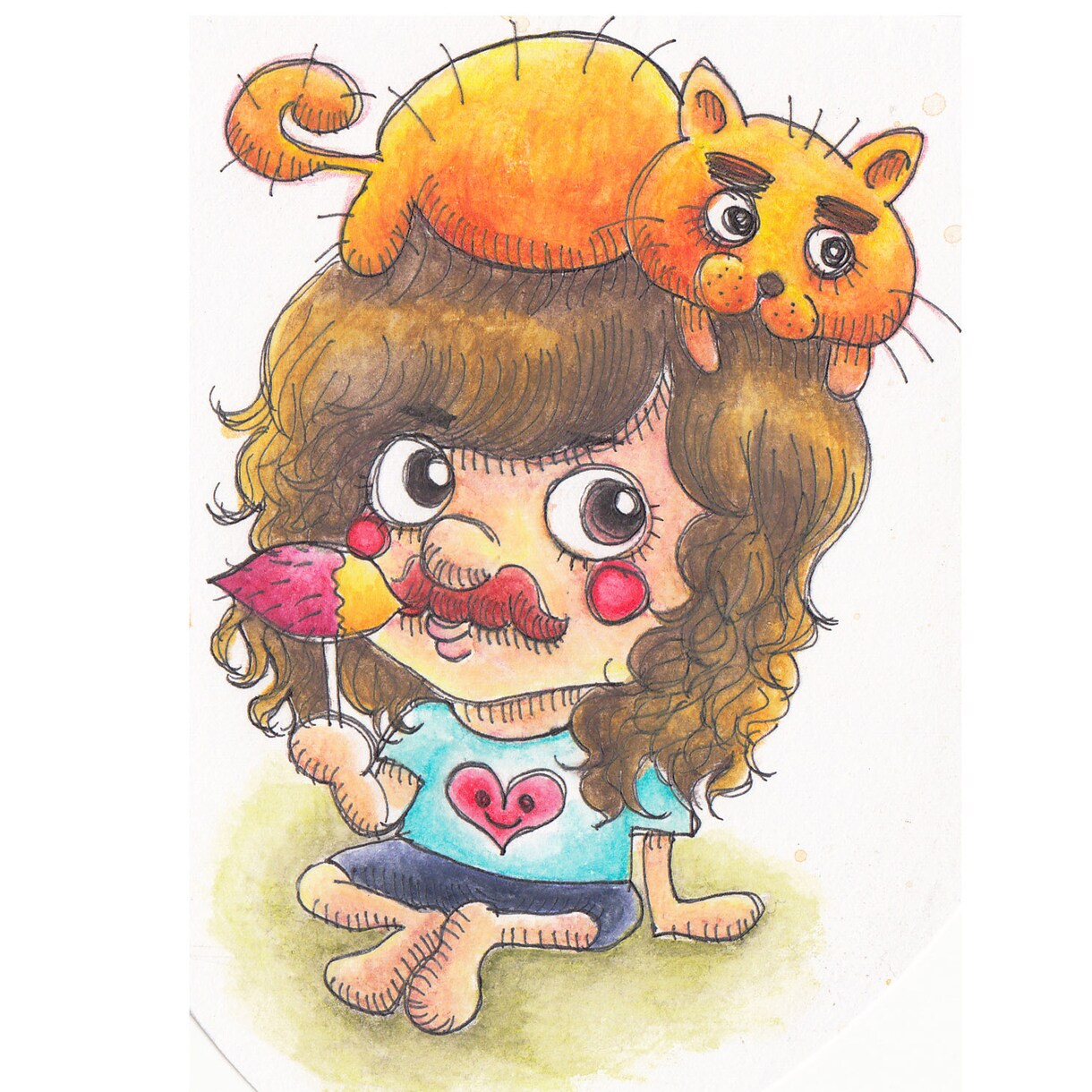 かわいい☆ゆるい☆イラスト描きます アイコンにおすすめ！ゆるくかわいい水彩画 イメージ3