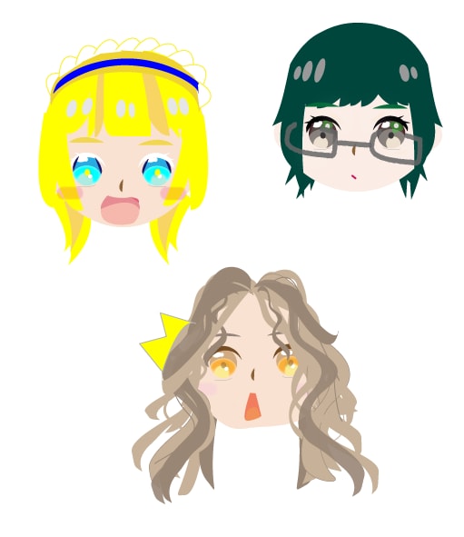 サイズ自由＊アイコン作成します イラストレーター作成ミニキャラアイコン イメージ2