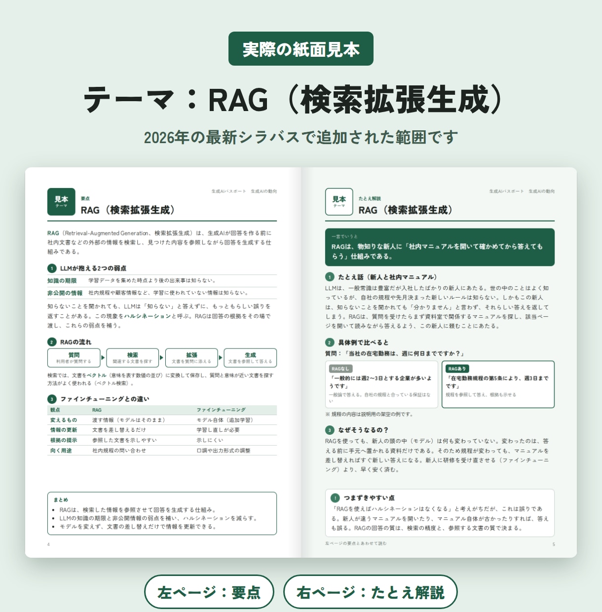 生成AIパスポートの対策ノートを作ります 要点まとめとたとえ解説を見開きで。用語集つきPDF イメージ2