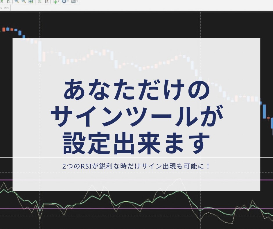 独自の超シンプルなエントリーポイントを設定出来ます 2つのRSIでルールが明確に！ イメージ1