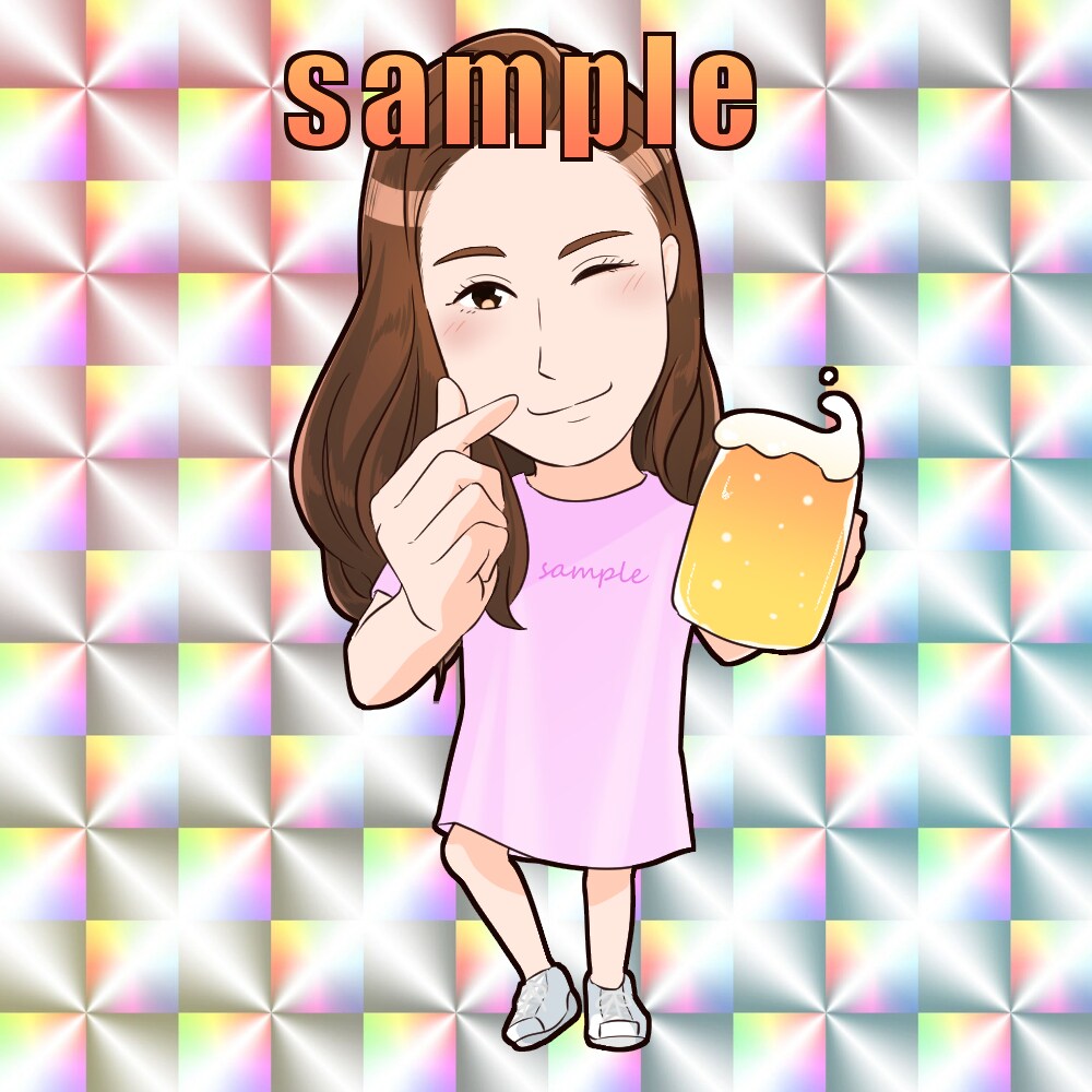 ビックリマン風イラスト作成します ペットや自身の似顔絵、SNSのアイコンやプレゼントなどに イメージ3