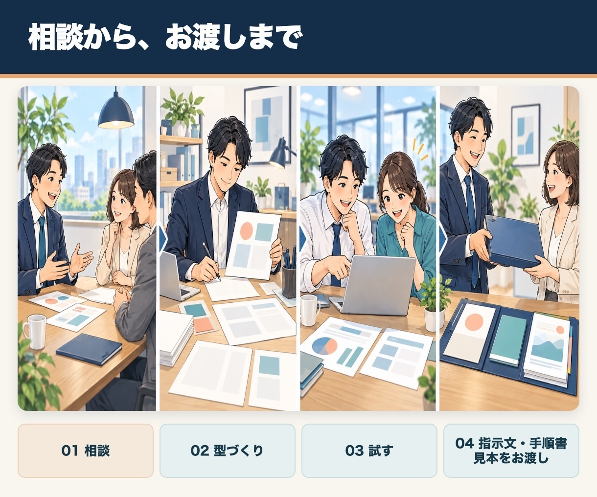 AIで商談準備と提案書作成の仕組みを導入します 売れる人の商談準備を型にして、会社に残します イメージ5