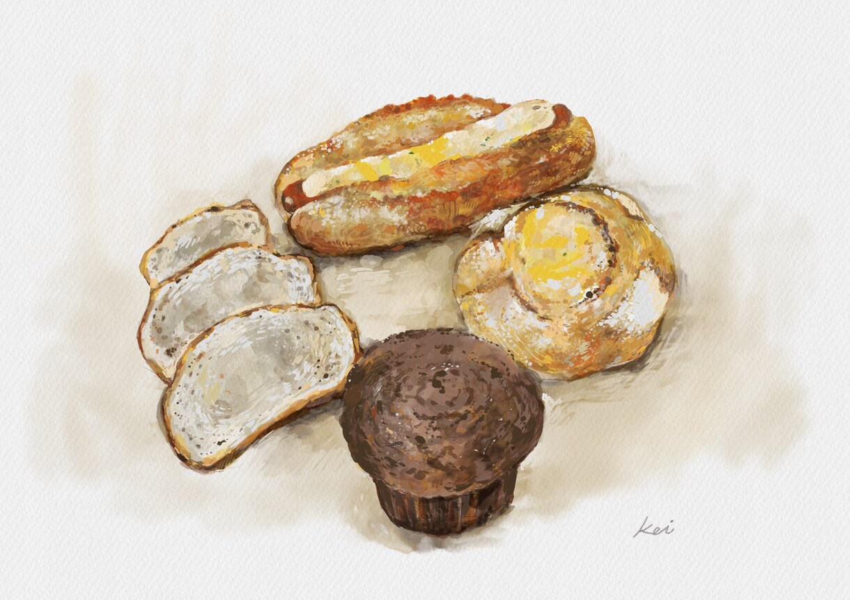 Cafeイラスト制作します 美味しいランチ、デザートデータ制作いたします。 イメージ3