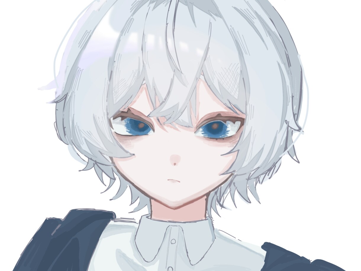少し癖のある表情や儚い雰囲気のイラスト描きます 男の子・女の子の個性的な表情、儚げなイラストが得意です！ イメージ1