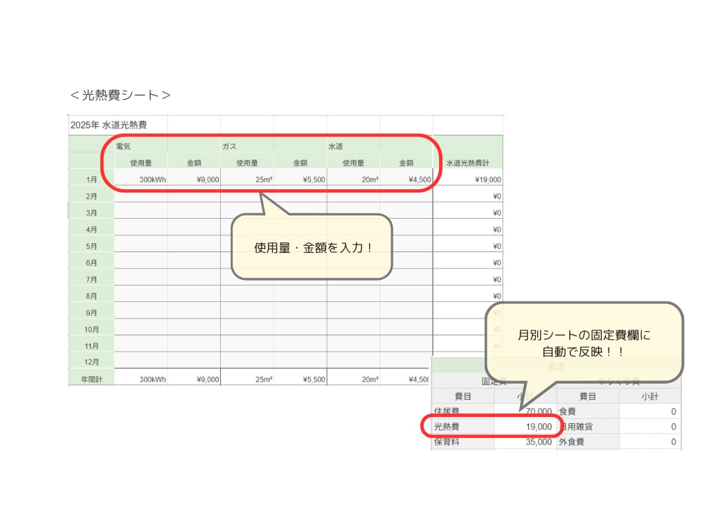 スタンダード版 家計簿テンプレート　提供します シンプル＆続けやすい！初めてでも使いやすいシンプル設計 イメージ3