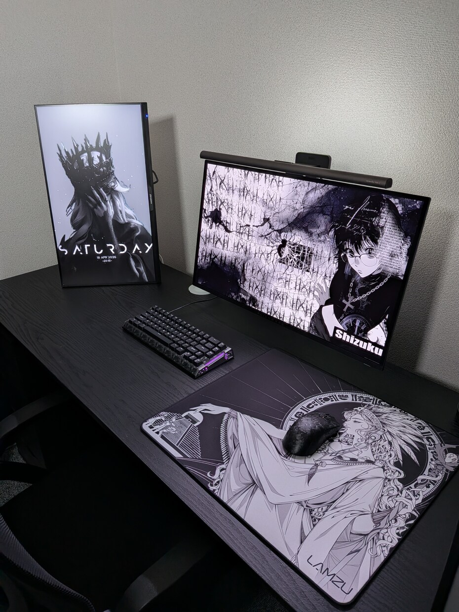 白黒デスクの構築と色味のバランスをアドバイスします 理想のデスクへ。白黒で統一された洗練されたデスクを作ります イメージ2