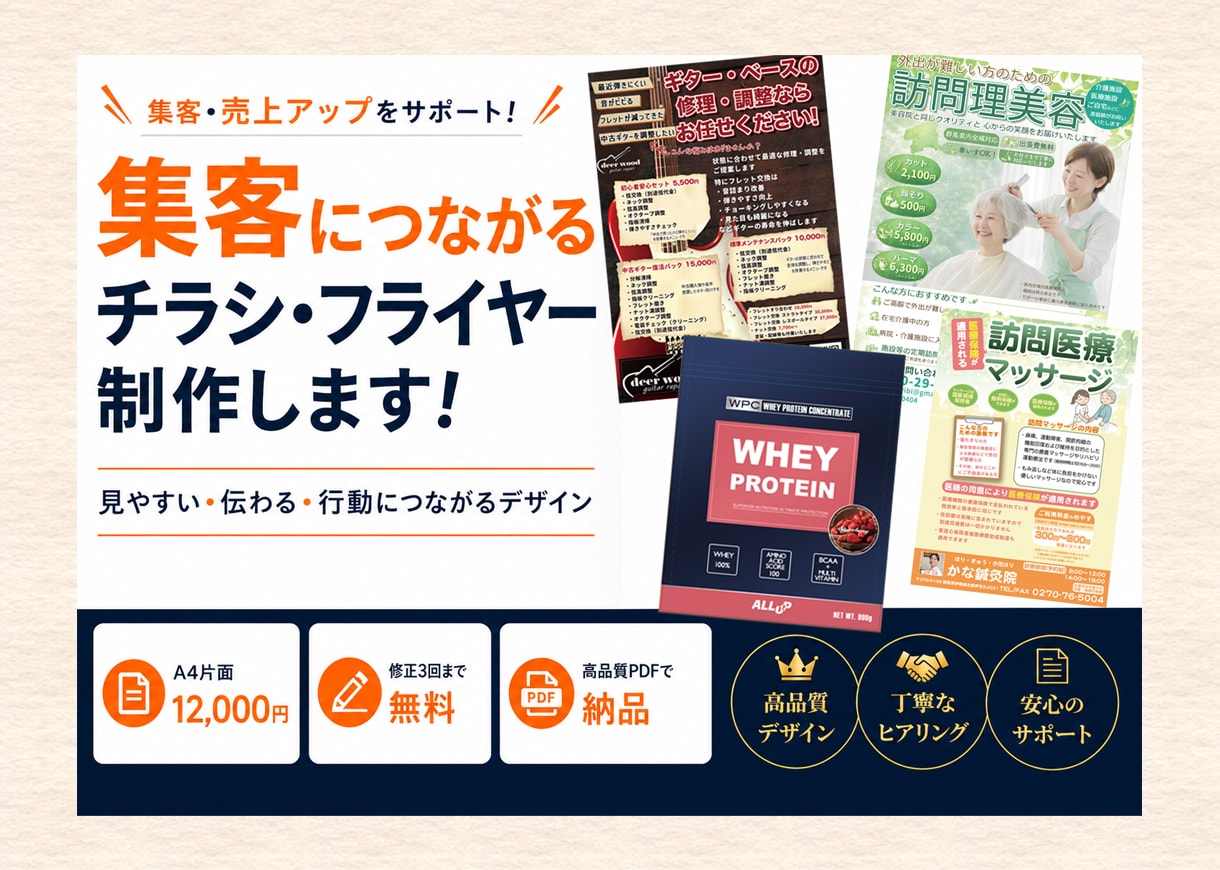チラシ作成 伝わるチラシ・フライヤー作成します 集客アップ！高品質PDF納品 チラシ・フライヤー制作 イメージ1