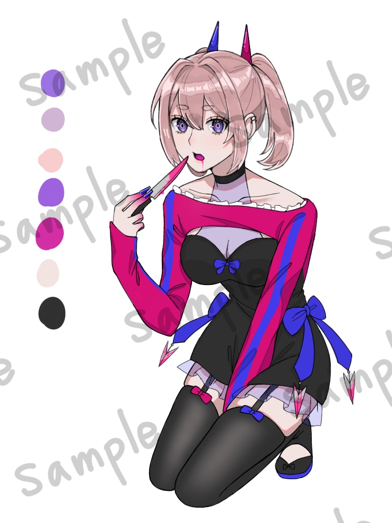 一枚絵、立ち絵、アイコンなどのイラストを提供します キャラクターデザインなどもお任せください！ イメージ4